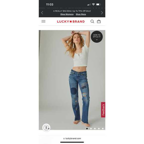 Luck&Brand YellowStone Teeter Wash Easy Rider Fit Denim Jean
